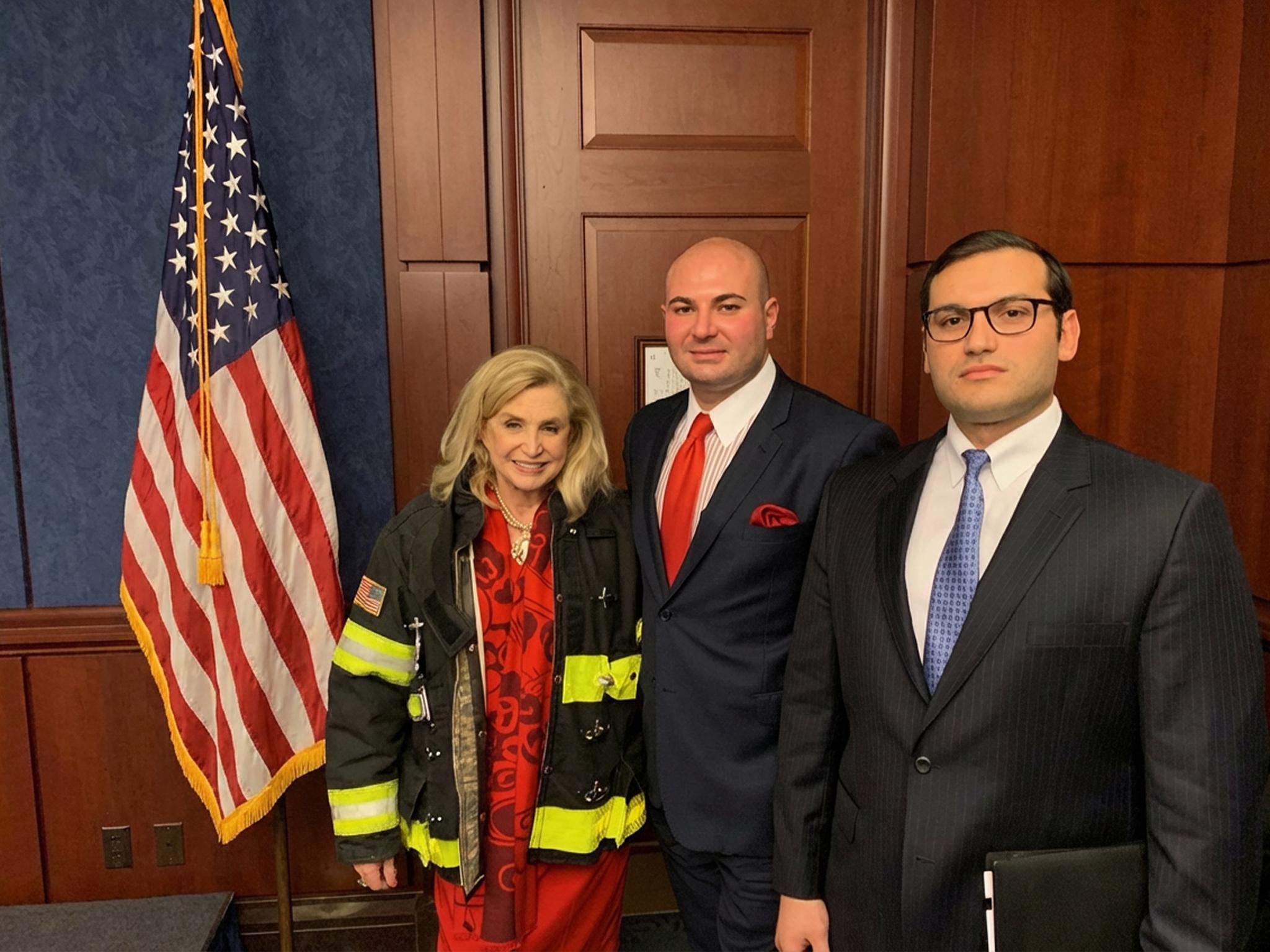 group photo with three people