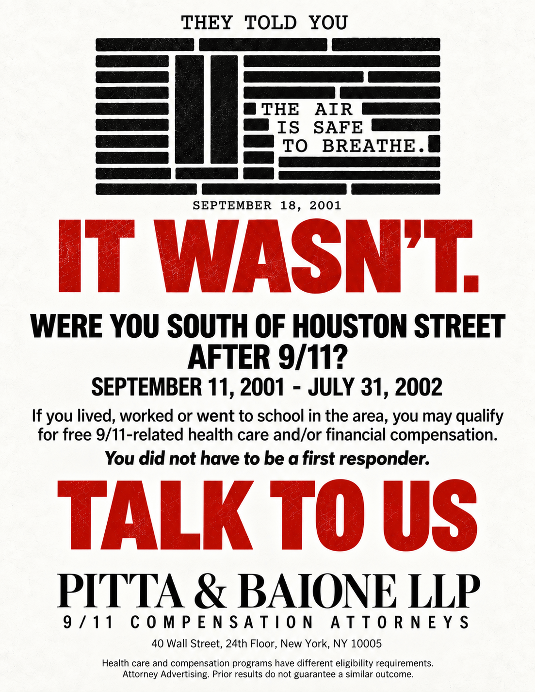 9/18: The Date the Government Said, “The Air Is Safe to Breathe.” Featured Image
